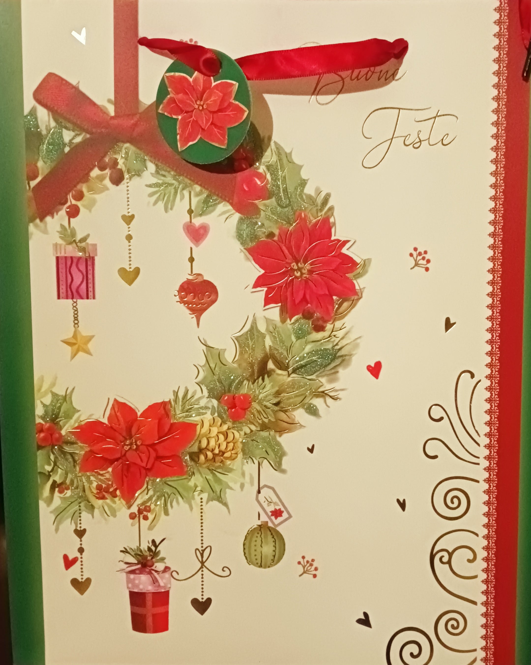 Shopper 26x32,4x12,7 cm "Buone feste"