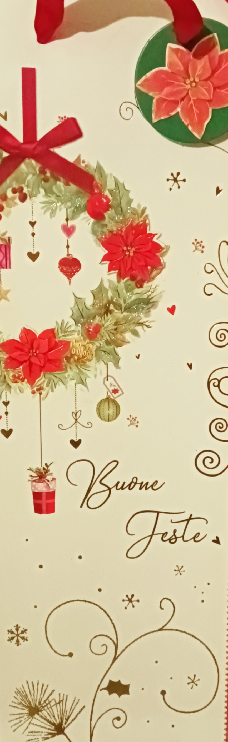 Shopper portabottiglie 36x10x12 cm "Buone Feste"