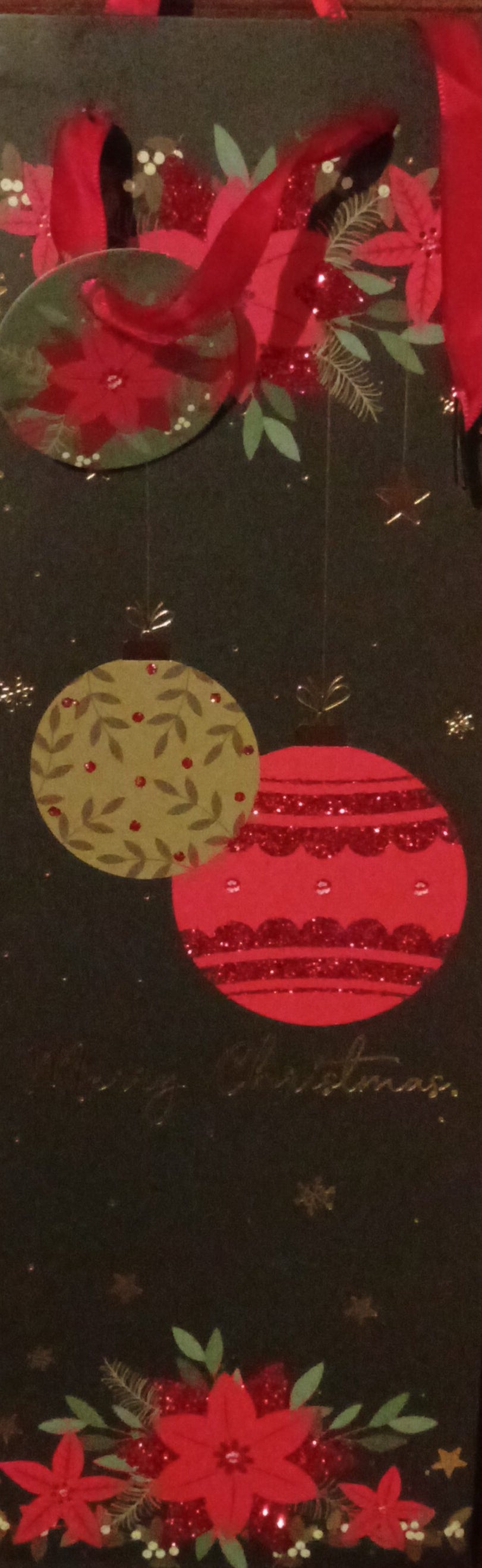 Shopper portabottiglie 36x10x12 cm "Merry Christmas"